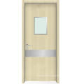 Hospital doors laminated design walnut front wood door